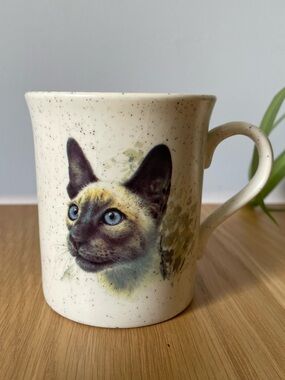 Vintage Stoneware Siamese Cat Mug England